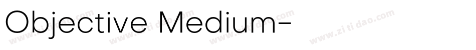Objective Medium字体转换